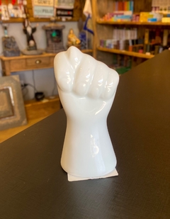 Figa Proteção cerâmica branco - 10cm