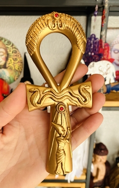 Cruz Ansata Egípcia / Ankh em resina - 16cm