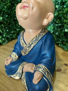 Monge da Felicidade (19cm) - azul marinho - O Mago das Artes
