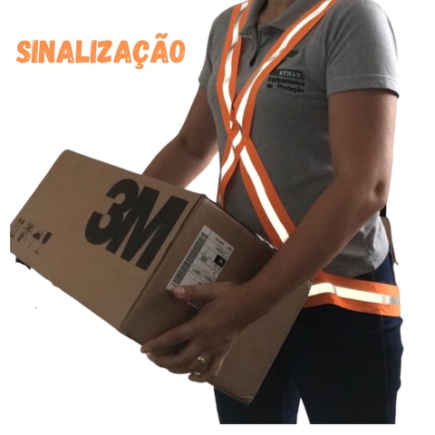 COLETE DE SINALIZAÇÃO TIPO X REFLETIVO LARANJA