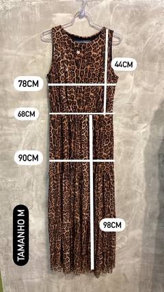 Vestido de onça em tule - loja online