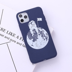 Capa de Silicone Astronauta #2 para Iphone - Azul