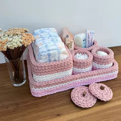 Kit Higiene Bebê em Crochê | 5 Peças - comprar online