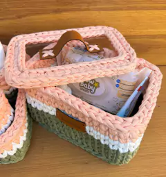 Kit Higiene Bebê em Crochê com Nome | 6 Peças - comprar online