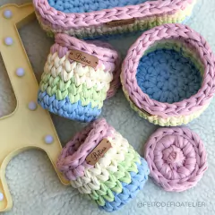 Kit Higiene Bebê em Crochê com Nome | 4 Peças na internet
