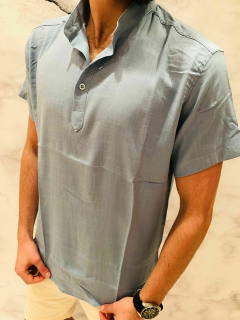 Camisola de Lino Manga Corta