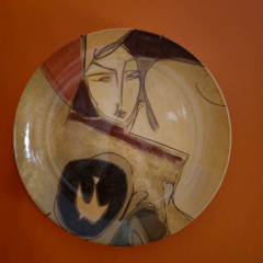 Prato de Jantar - Cerâmica Cris Conde Amarelo - Modelo 2