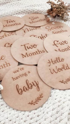 Plaquinhas Maternidade Mesversário - Love Craft 