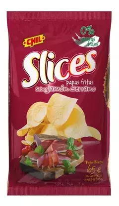 Papas fritas Slices sabor jamón serrano 65g