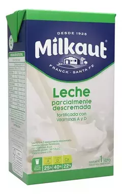 Leche semidescremada Milkaut 1L