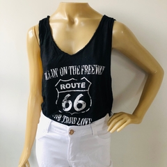 Regata Cavada Feminina Preta Route 66 Olivia Palito P - loja online