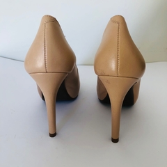 Sapato Peep Toe Salto Fino Bege Nude Arezzo 35 - comprar online
