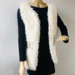 Maxi Colete Pelúcia Off White - loja online