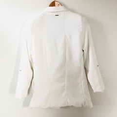 Blazer Alongado Branco Alfaiataria Poliester Riachuelo 40 na internet