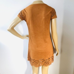 Vestido Curto Feminino em Suede P - comprar online