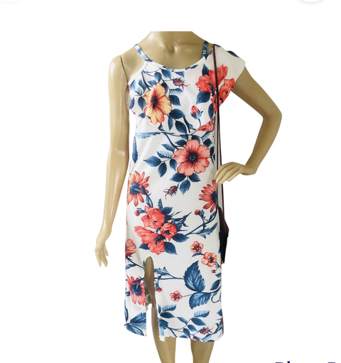 Vestido Branco Florido Tam P