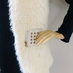 Maxi Colete Pelúcia Off White - Brechó Bete Balanço