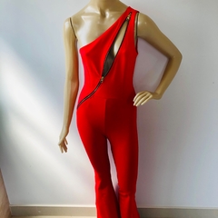 Macacão Longo Decotado Vermelho Triskal P - comprar online