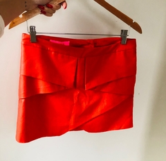 Saia Recortes Laranja Nefashion P Nova - loja online