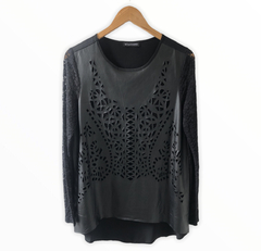 Blusa Bata Manga Longa Stazione M - loja online