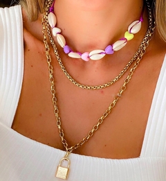 Colar Choker Colorido Búzios Praiana Verão Multiuso 3 em 1 - loja online