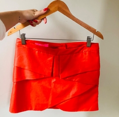 Saia Recortes Laranja Nefashion P Nova - Brechó Bete Balanço
