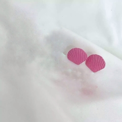 Par de Brinco Concha do Mar Rosa Delicado - comprar online