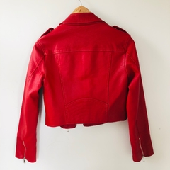 Jaqueta Cropped Biker Vermelha P Forever 21 Nova na internet