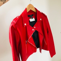 Imagem do Jaqueta Cropped Biker Vermelha P Forever 21 Nova