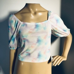 Blusa Cropped Manga Princesa Clock House by CeA P - comprar online