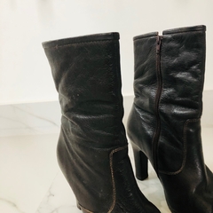 Bota Marrom Bico Fino Salto Fino Corello 35 - Brechó Bete Balanço
