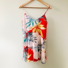 Vestido Feminino Curto Alcinha Estampado Florido Verão P - Brechó Bete Balanço