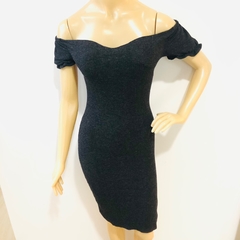 Vestido Midi Cinza com Bojo P - Brechó Bete Balanço