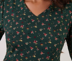 Vestido Feminino Longo Modesto Floral com Bainha - Brechó Bete Balanço