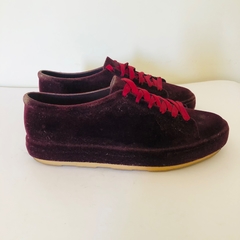 Tênis Melissa Be Flocked Veludinho Vinho 37 - Brechó Bete Balanço