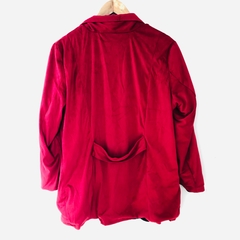 Blazer Alongado Veludo Vermelho M - loja online