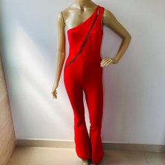 Imagem do Macacão Longo Decotado Vermelho Triskal P