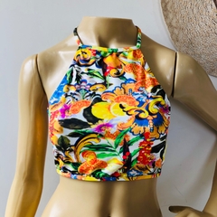 Biquíni Cropped Estampado Conjunto Lança Perfume Resort M na internet