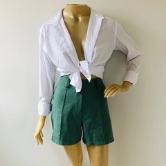 Shorts Alfaiataria Verde M - loja online