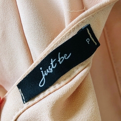 Blusa Cropped Salmão Decote V com Amarração nas Costas Just Be by Renner P - Brechó Bete Balanço
