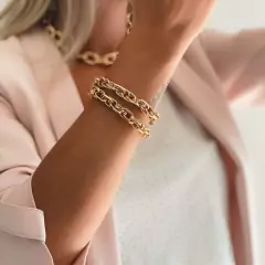 Pulseira Corrente Cordão Folheado a Prata - comprar online