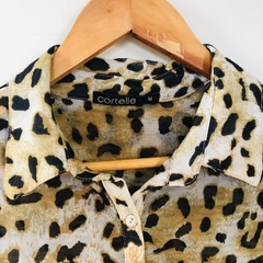 Camisa Transparência Cortelle Animal Print Renner M - Brechó Bete Balanço