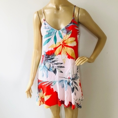 Vestido Feminino Curto Alcinha Estampado Florido Verão P