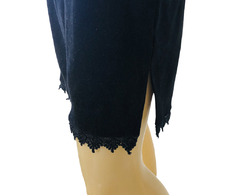 Vestido Midi Preto em Suede M na internet