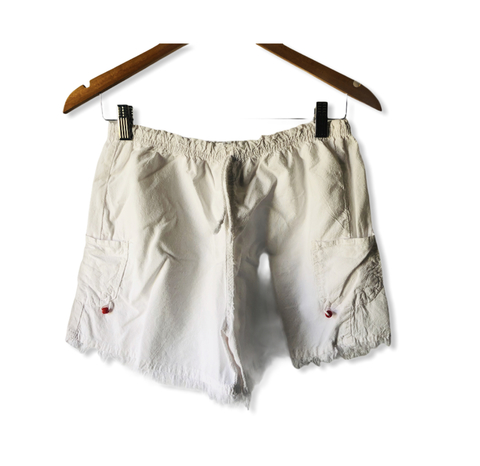 Shorts Básico com Elástico Branco Moda Praia G