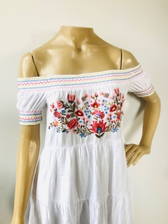 Blusa Bata Minivest Bordada Flores Forever 21 P na internet