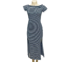 Vestido Longo Listras M Novo