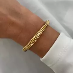 Pulseira Bracelete Anitta Folheada