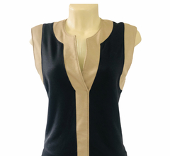 Vestido Moletinho Curto Preto e Marrom M na internet