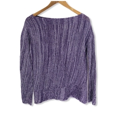Blusa Tricot Manga Longa Roxa M Nova na internet